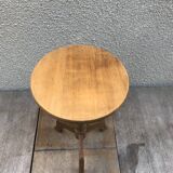 Old vintage wood tripode table