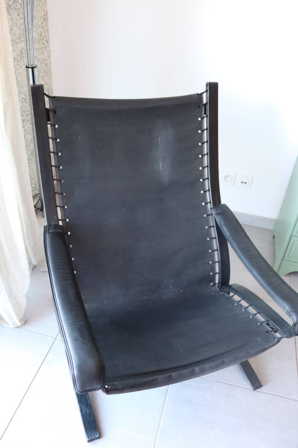 Siesta armchair Westnofa ingmar relling vintage black leather