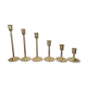 Suite of 6 vintage brass tulip foot candle holders