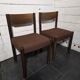Brutalist oak chair pair – Design 1970