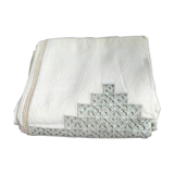 Old embroidered cotton tablecloth