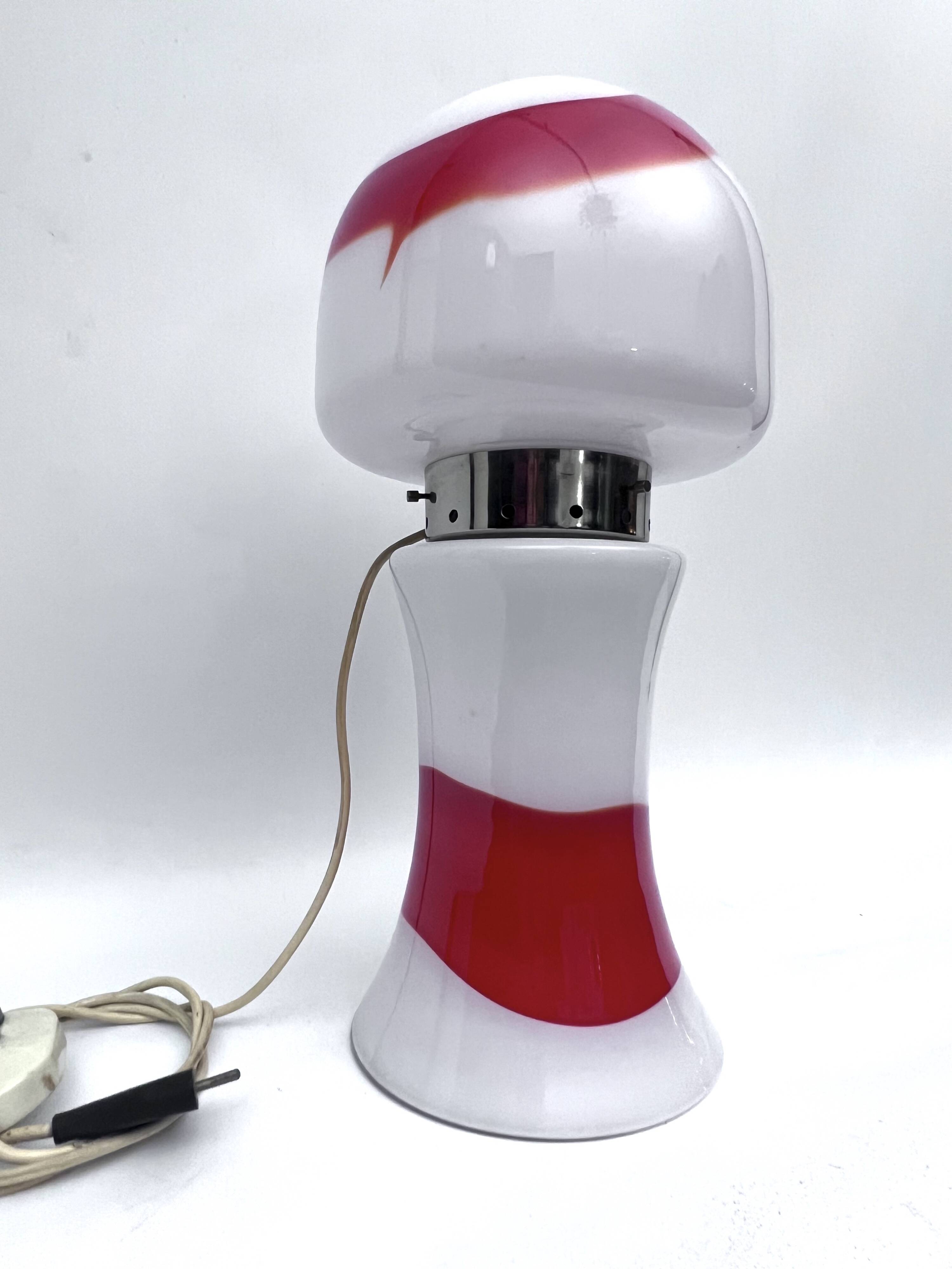 Space age Murano glass table lamp by Mazzega. Italy 1970s