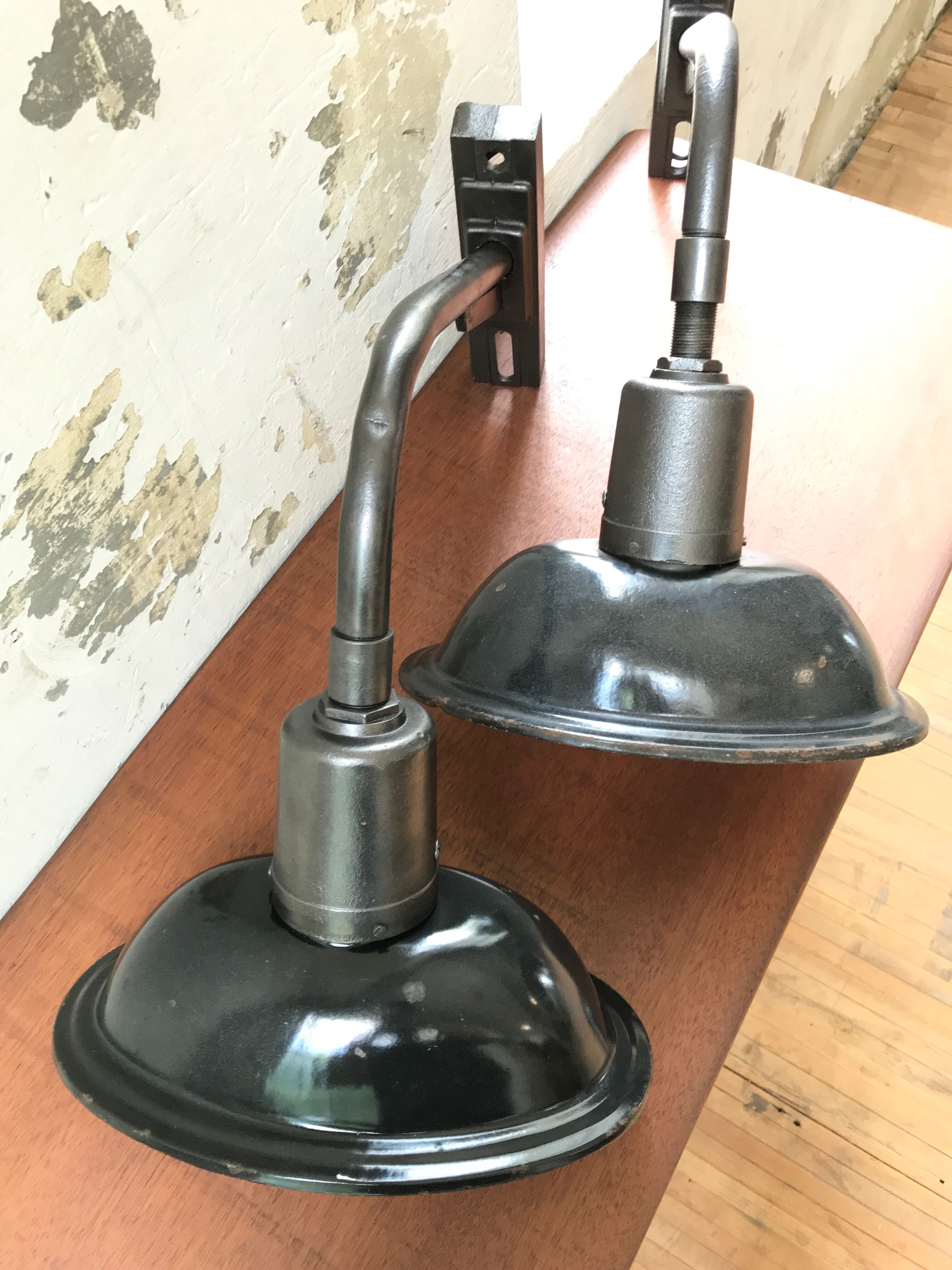 Pair of industrial lamps