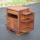 Art Deco wooden bedside table, vintage wooden furniture, side table