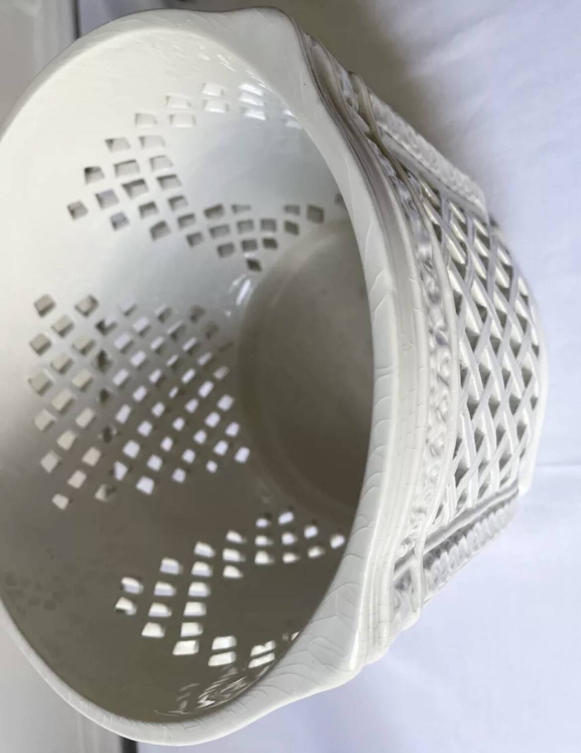 Openwork planter in Italian earthenware