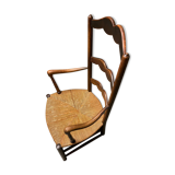 Chaise provençale paillée