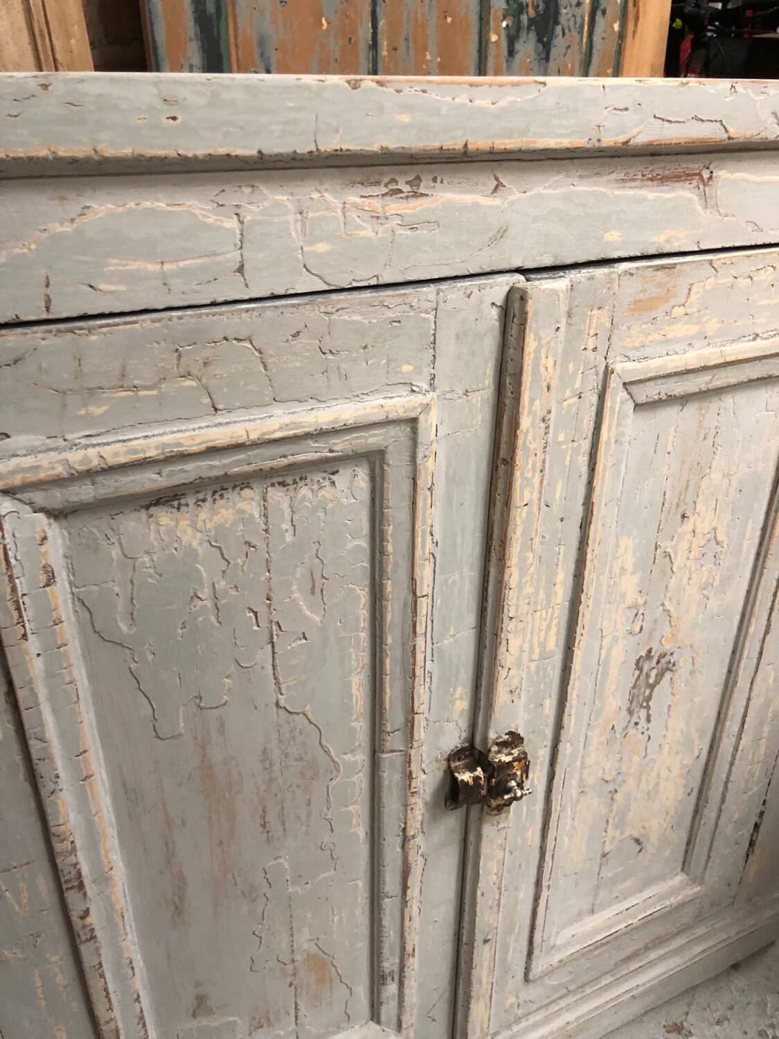 Old weathered corner workshop furniture
