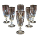 6 glasses champagne flutes Cristal d'Arques Rambouillet