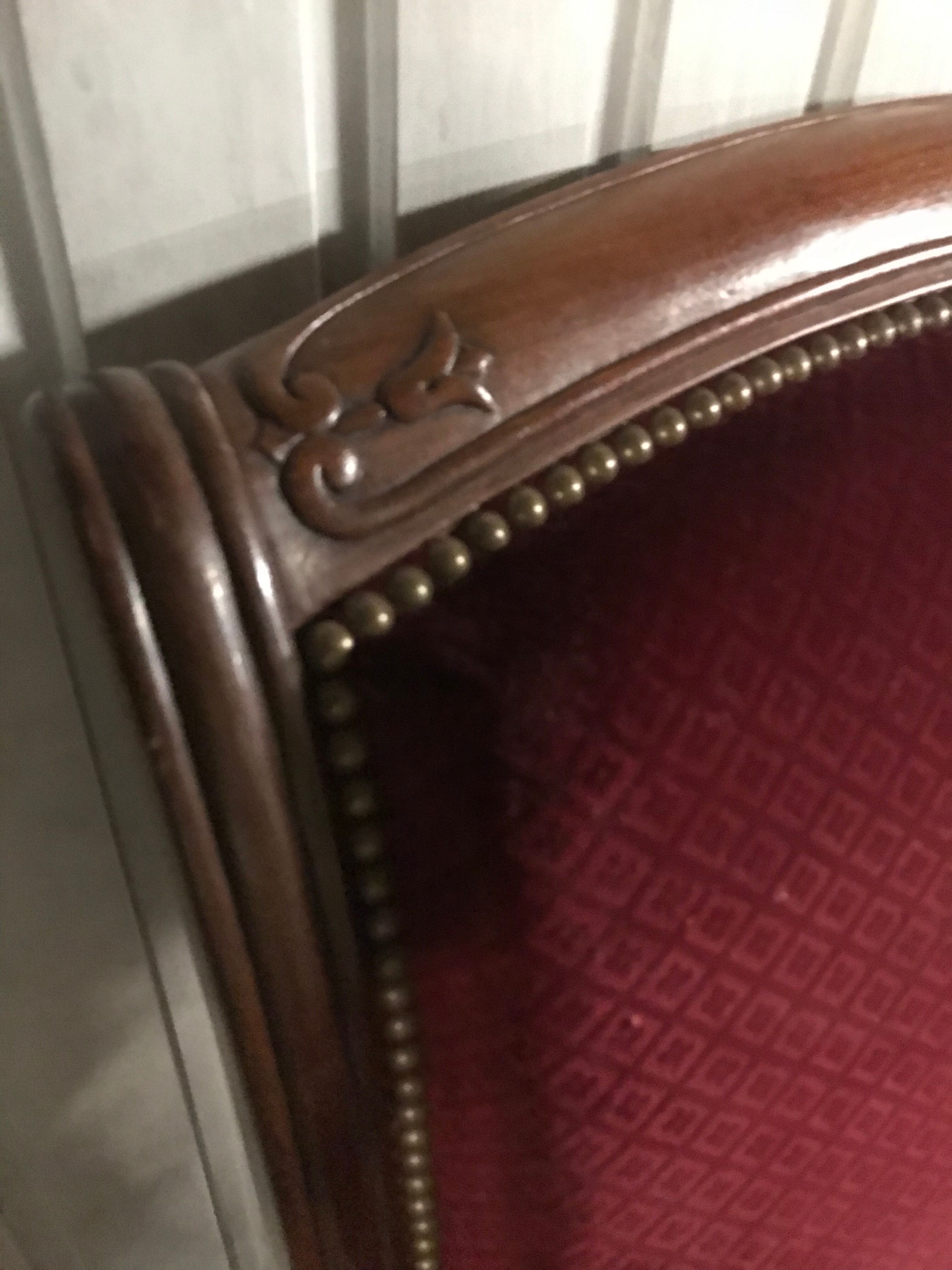 Armchair voltaire Napoleon III mahogany
