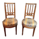 Paire De Chaises De Style Louis XVI En Noyer.