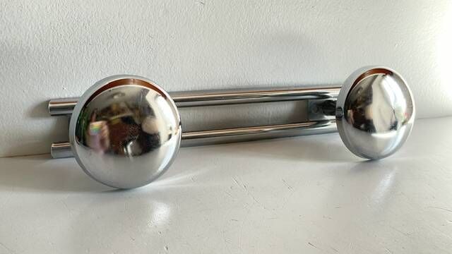 Vintage chrome metal coat stand