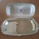Silver metal butter dish