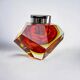 Italian Sommerso faceted lighter by Flavio Poli, red & yellow Murano glass, 1970s