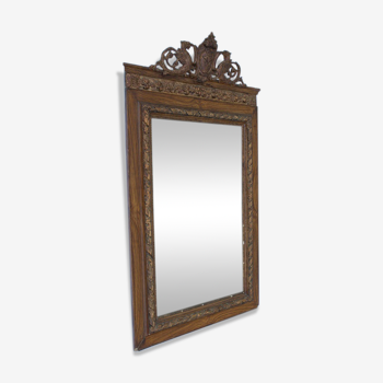 Miroir rectangulaire a décor de blason 71x132cm