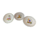 Set of 3 decorative earthenware plates stamped "Gien"