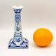 Pair of Royal Delft Blue and White Hand-Painted Ceramic Candlesticks