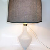Glass table lamp in opal 1950