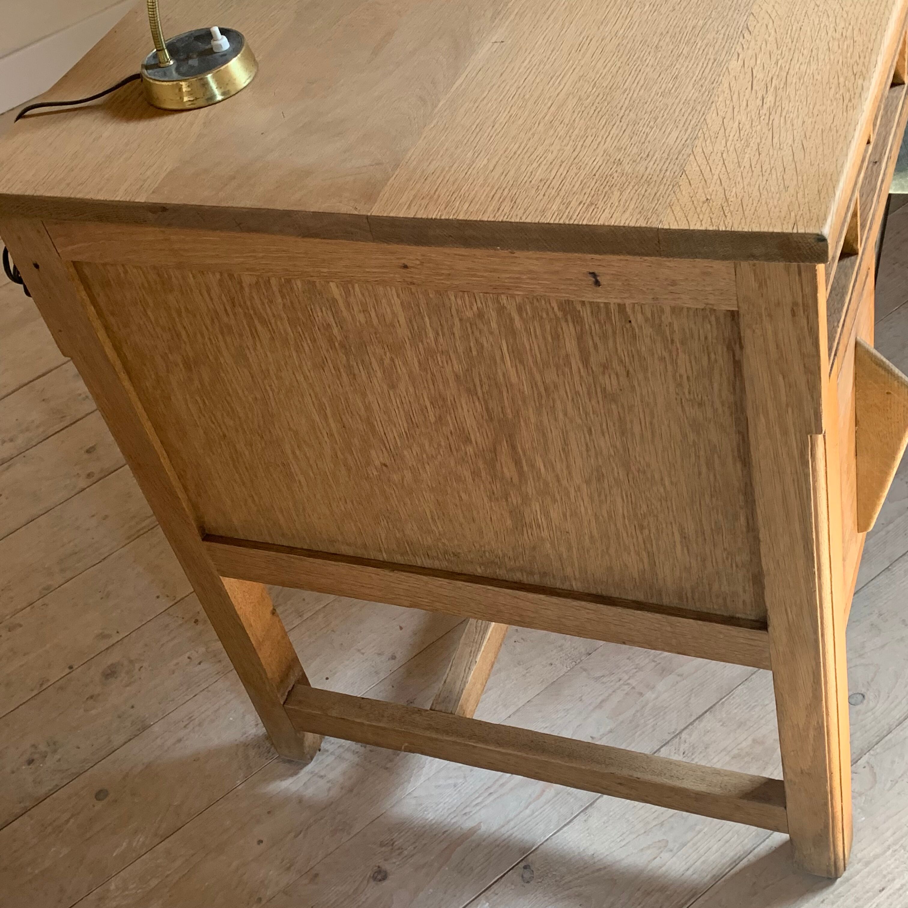 Vintage solid oak craft desk