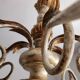 Antique gilded silver chandelier Florentine Rococo Louis XV Italy