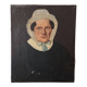 Portrait ancien, peinture a l’huile XIXe