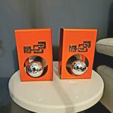 2 vintage orange wall lights