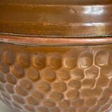 Planter by villedieu in vintage brown patinated copper