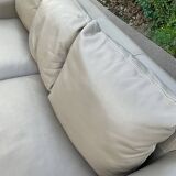 Roche Bobois 3-seater sofa in beige leather