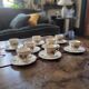 Rustic cups Digoin Sarreguemines 1930
