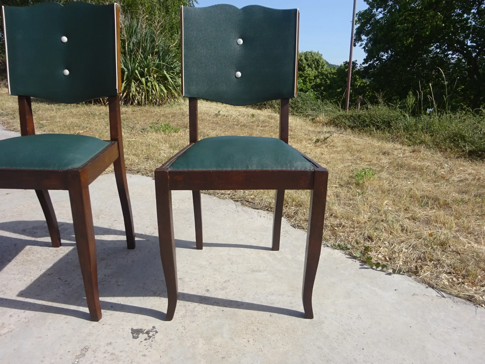 Chaises Art Déco restaurées, lot de 6