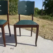 Chaises Art Déco restaurées, lot de 6