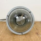 Grey industrial explosion proof light from Crouse-Hinds, 1970s