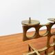 Brutalist metal candlestick from the mid-century by Heinz Goll