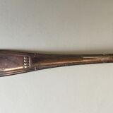 Set of six teaspoons of silver metal