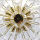 Superb brass and crystal glass light fixture Palazzo, Kalmar, Austria, 1970.