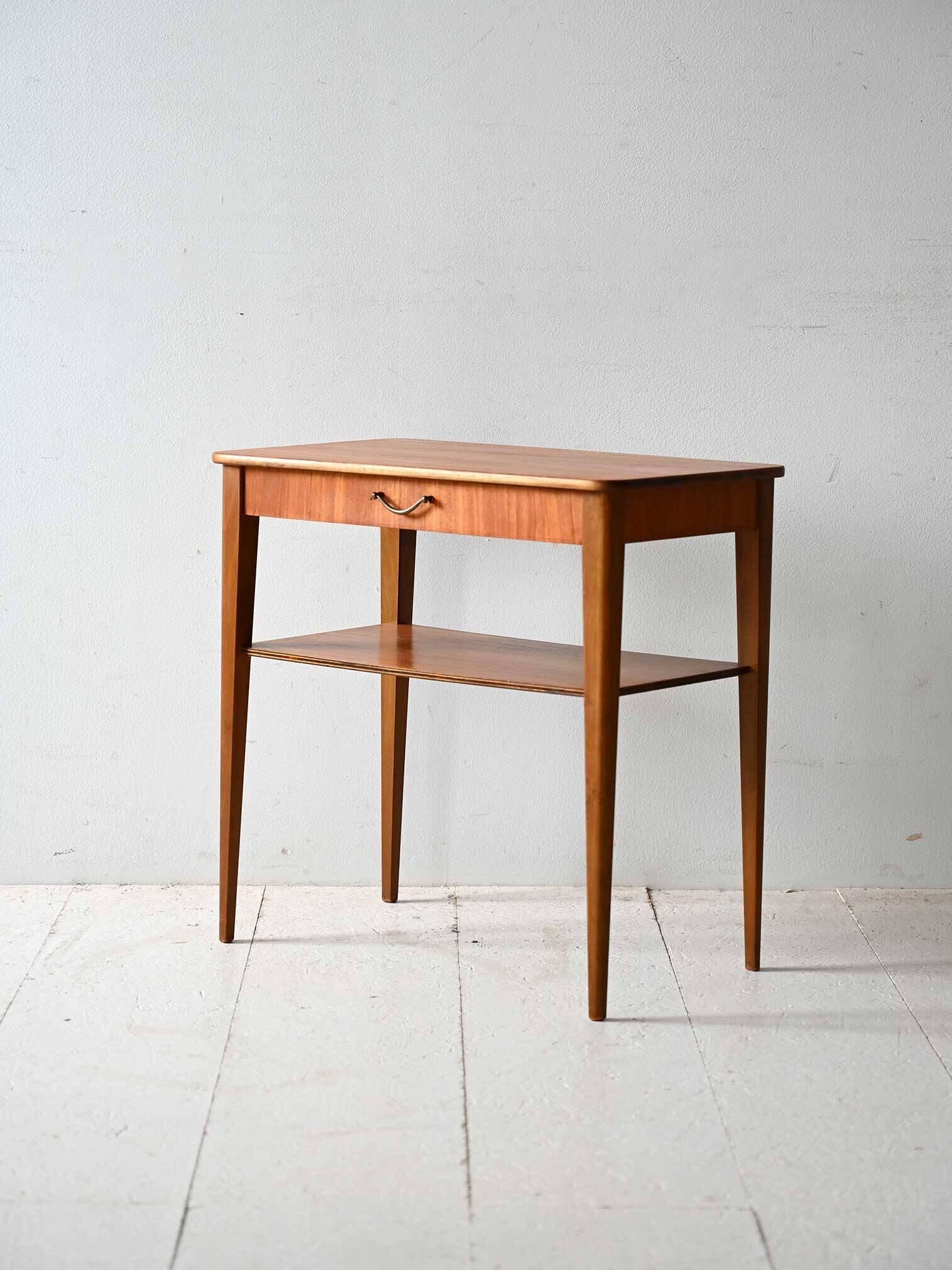Vintage Scandinavian teak nightstand Björkås Möbelfabrik