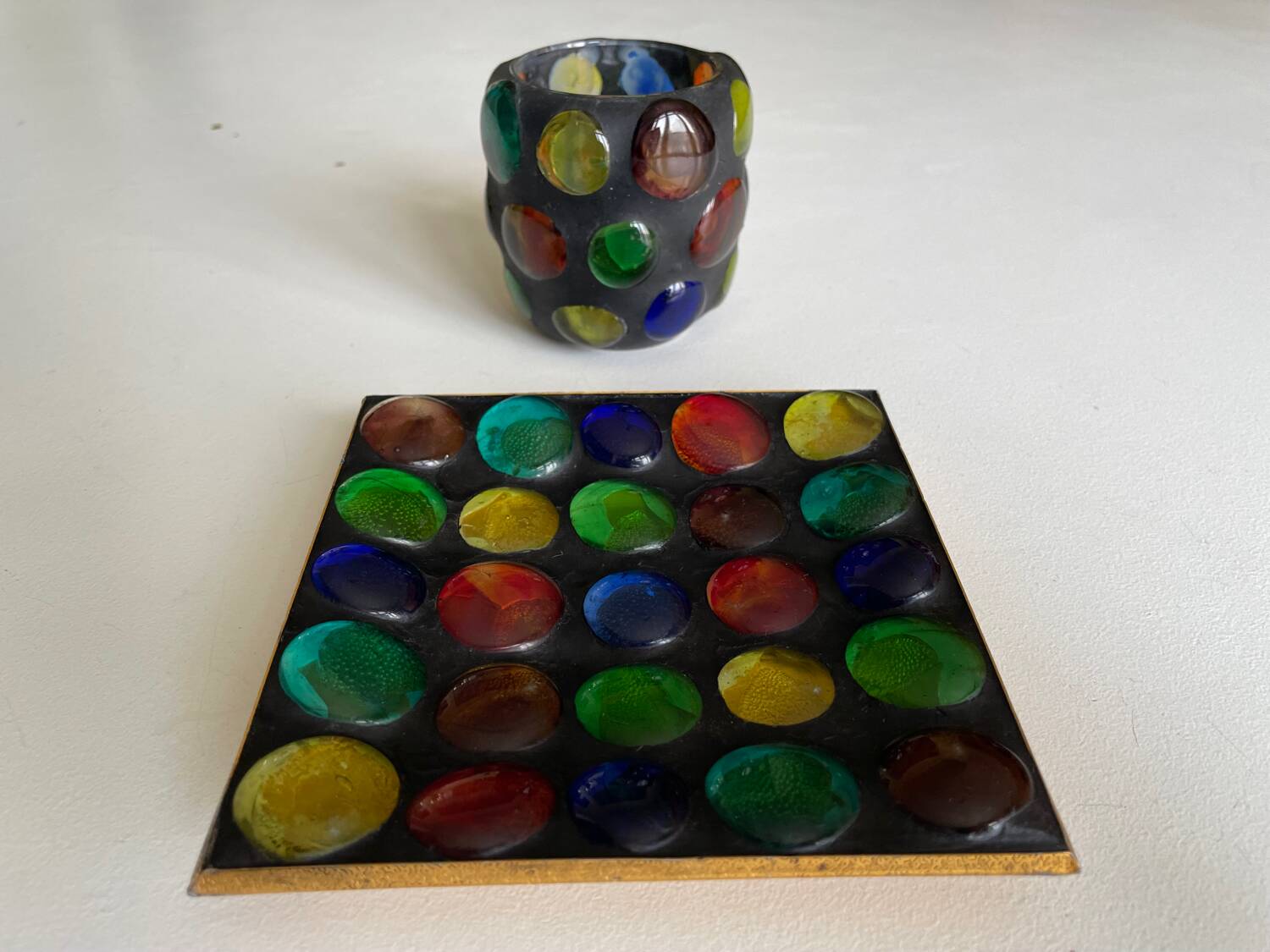 Empty pocket and tealight holder from the 70s