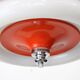 Lampe vintage de Massive Belgium, couleur orange/blanc/chrome - Belgique 1977