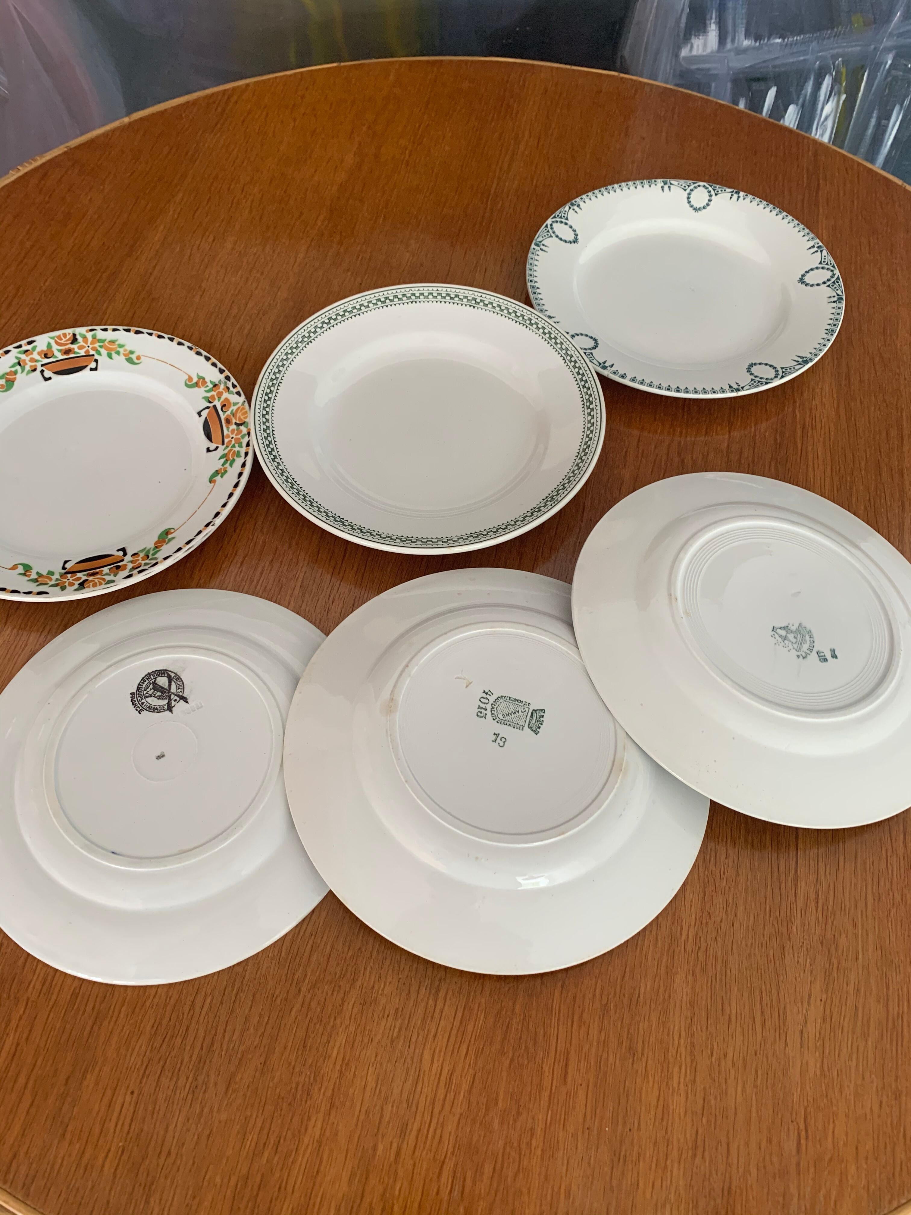 6 flat plates Iron Earth mismatched