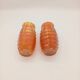 Paire Vases Art Déco Josef Invald Carnival Marigold Orange Irisé Jacobean