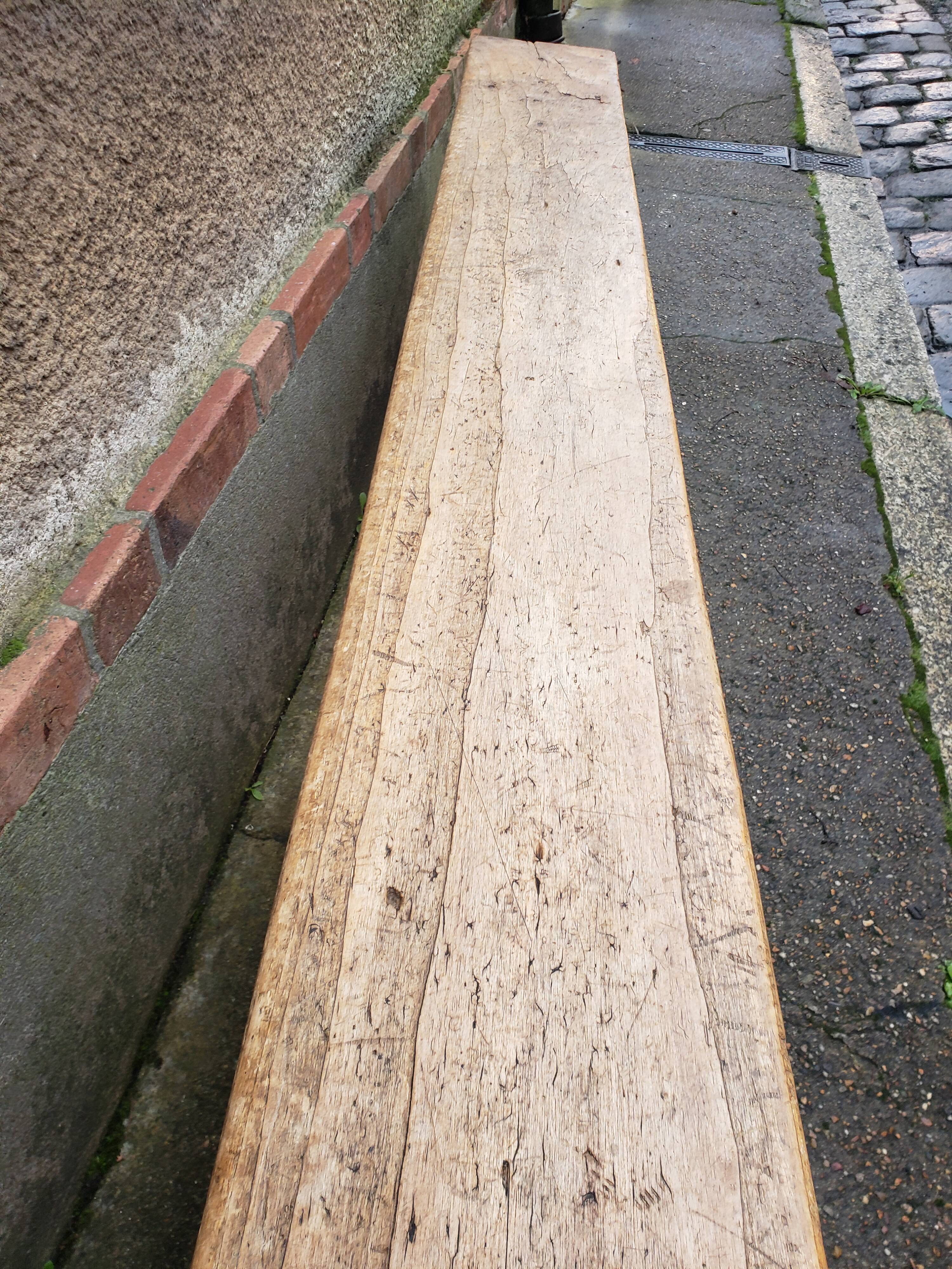 Wooden farm bench val de loi