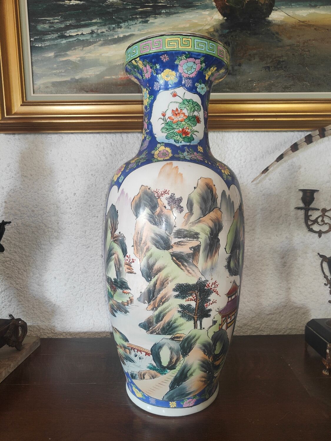 Chinese vase early twentieth century enamelled
