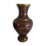 Vase Jingfa cloisonné en laiton et émail
