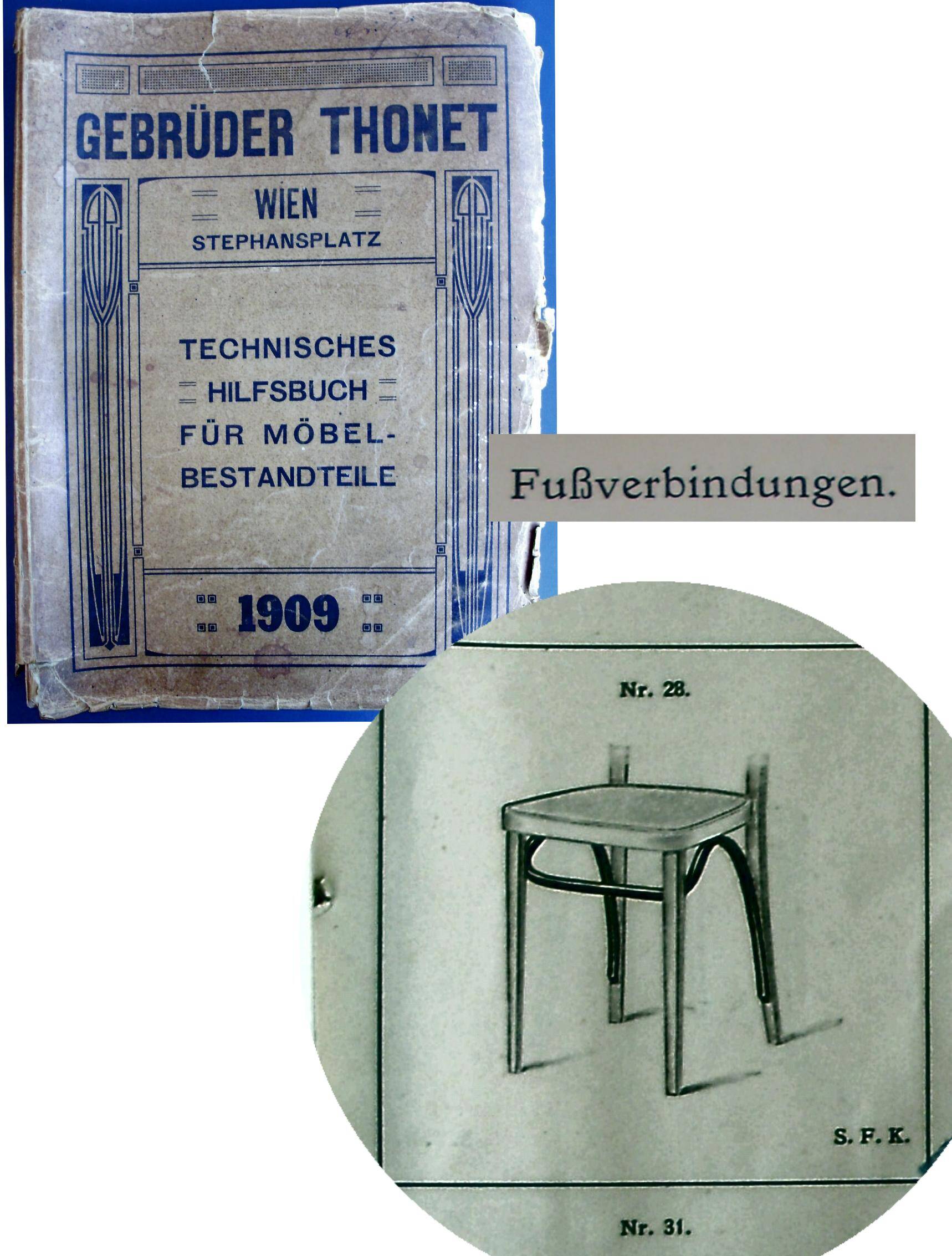 Set de 4 chaises Thonet N°623, vers 1915 état d'origine, 1915