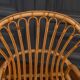 Suite of three rattan armchairs 1960 with original patina