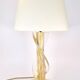 Lampe de table vintage en verre de Murano avec paillettes d'or