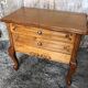 Old worker louis xv style commode vintage wood drawers #a634