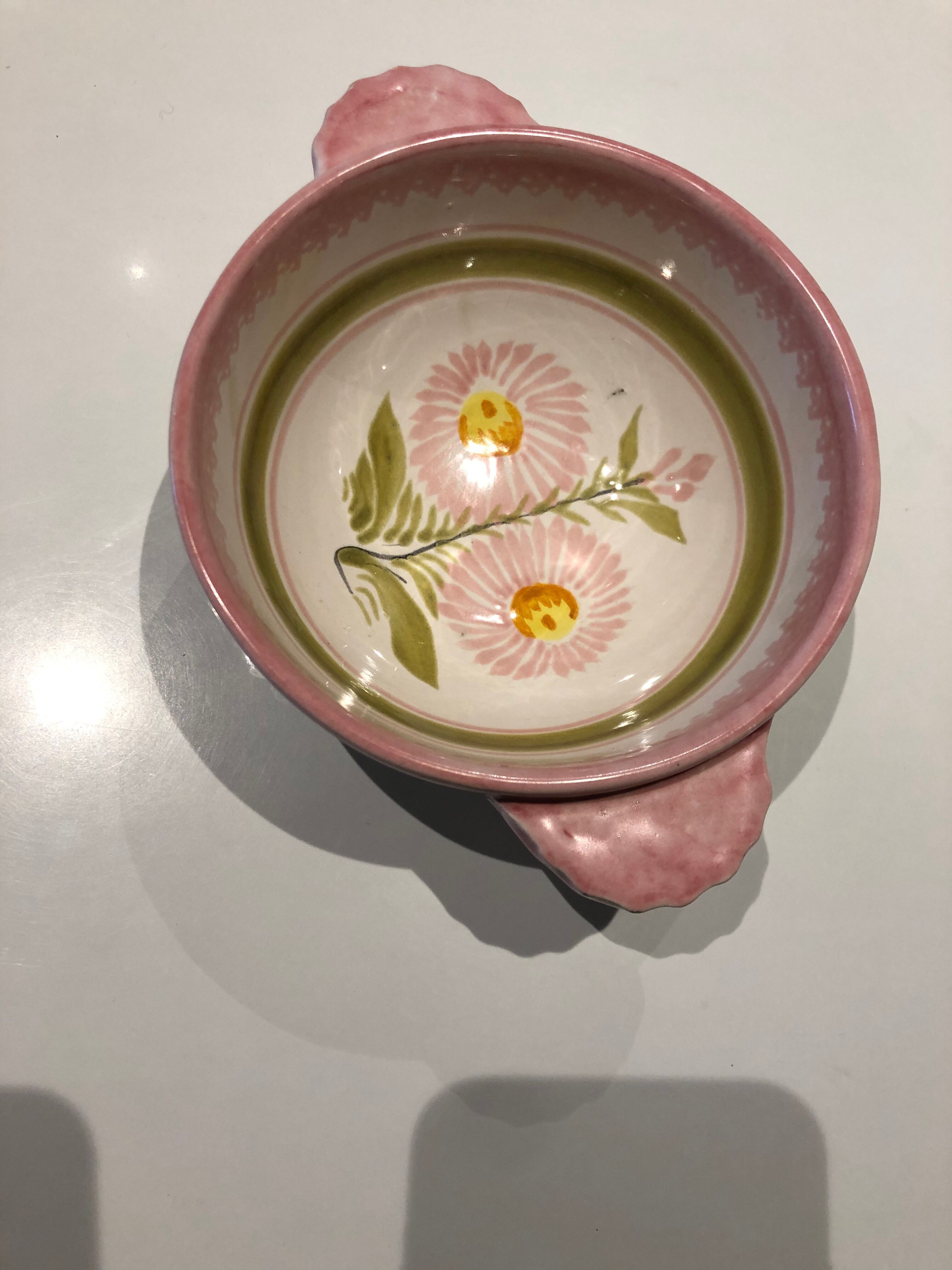 Pink bowl Henriot Quimper