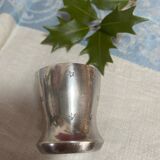 Antique silver metal egg cup