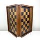 Jeu d'echec africain en bois précieux coffret de voyage