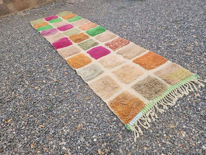 Handmade runner rug 300cm x 70cm